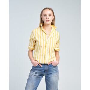 Frank & Eileen Silvio Striped Button Down Blouse